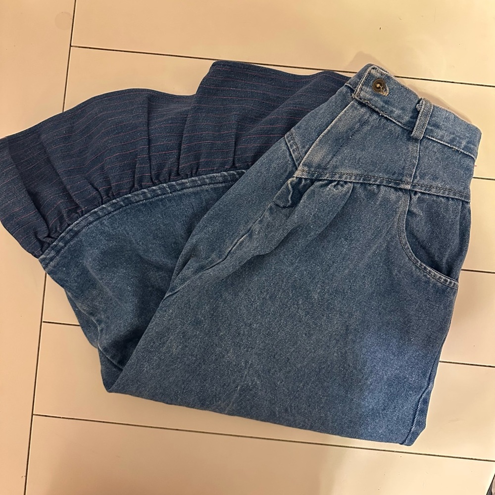 Stylish Blue Denim Kids Skirt